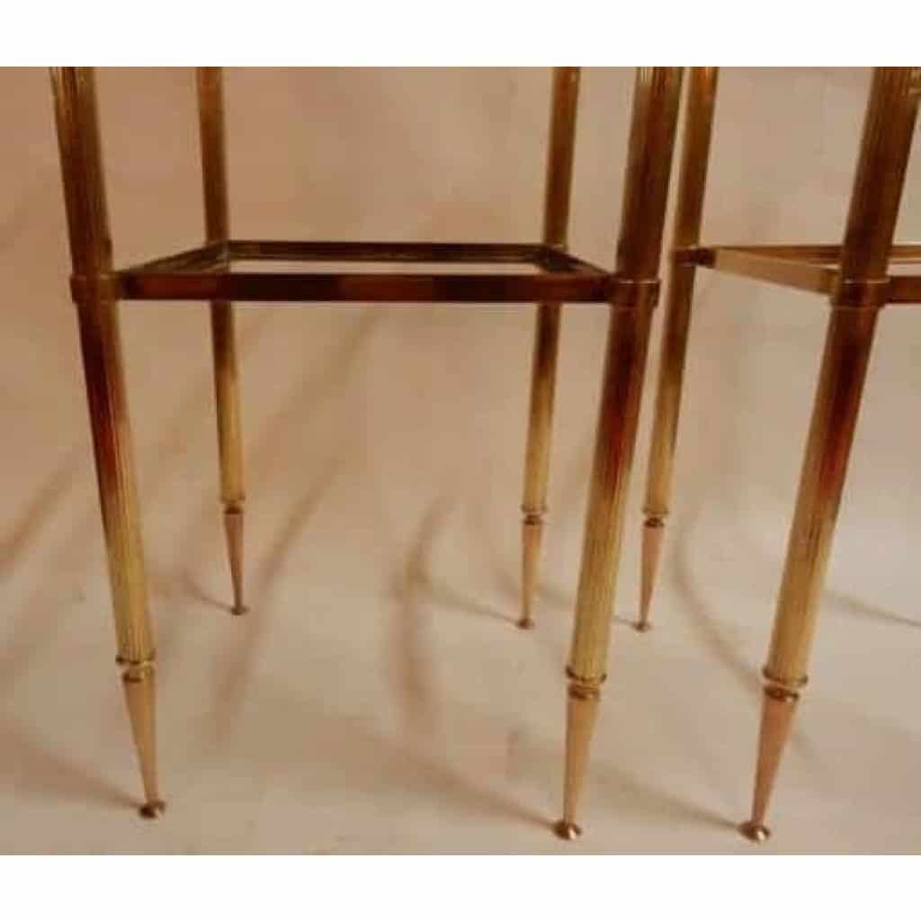 1950/70′ Paire de Bouts de Canapés Bronze, Style Maison Baguès 31 X 31 cm 5