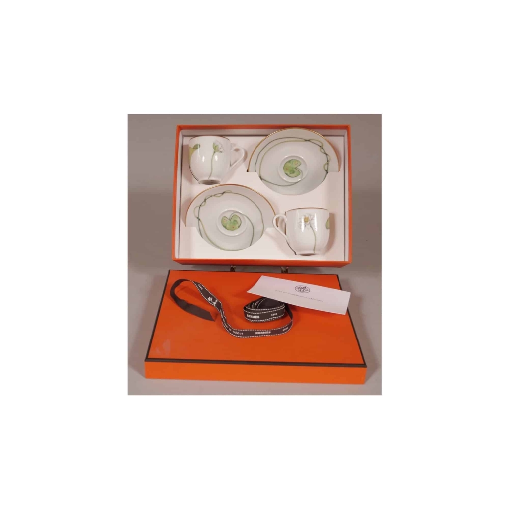 Hermes Paris : »Le Nil » 2 Tasses à Café | Biron |||