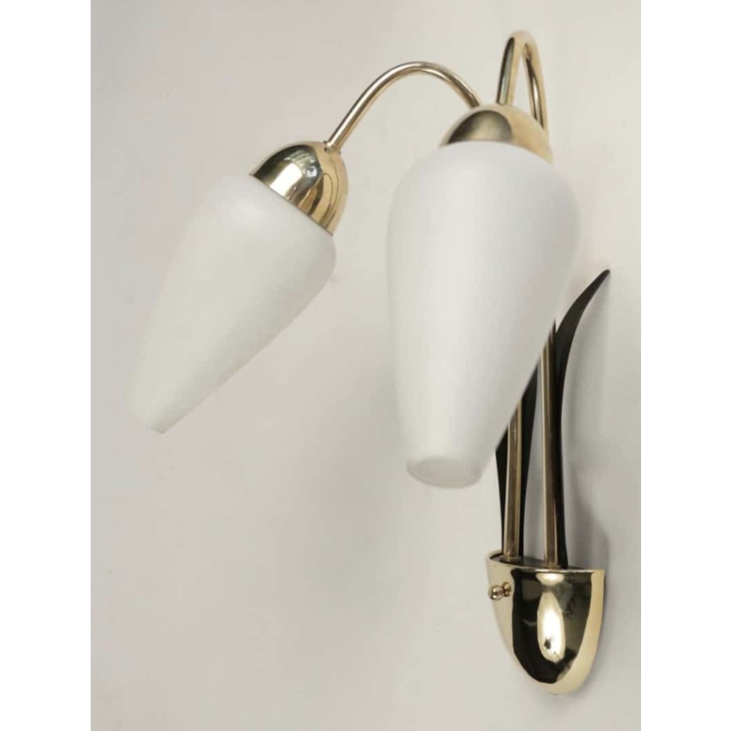 Paire d’Appliques Maison Lunel 1950. | Biron Paire d'Appliques Maison Lunel 1950.
