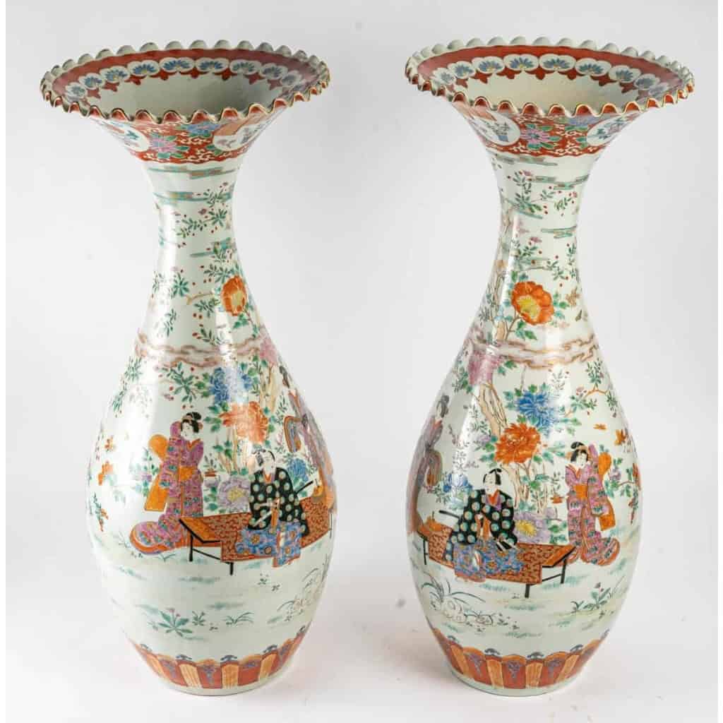 Paire de grands vases japonais, ère Meiji, circa 1900 | Biron Paire de grands vases japonais, ère Meiji, circa 1900