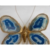 1970′ Applique Papillon Duval Brasseur Ou Isabelle Faure Avec Ailes En Agates Bleues 39 X H 39 CM | Biron 1970′ Applique Papillon Duval Brasseur Ou Isabelle Faure Avec Ailes En Agates Bleues 39 X H 39 CM