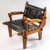 Paire de fauteuils, années 1960, teck et cuir | Biron Paire de fauteuils, années 1960, teck et cuir