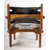 Paire de fauteuils, années 1960, teck et cuir | Biron Paire de fauteuils, années 1960, teck et cuir