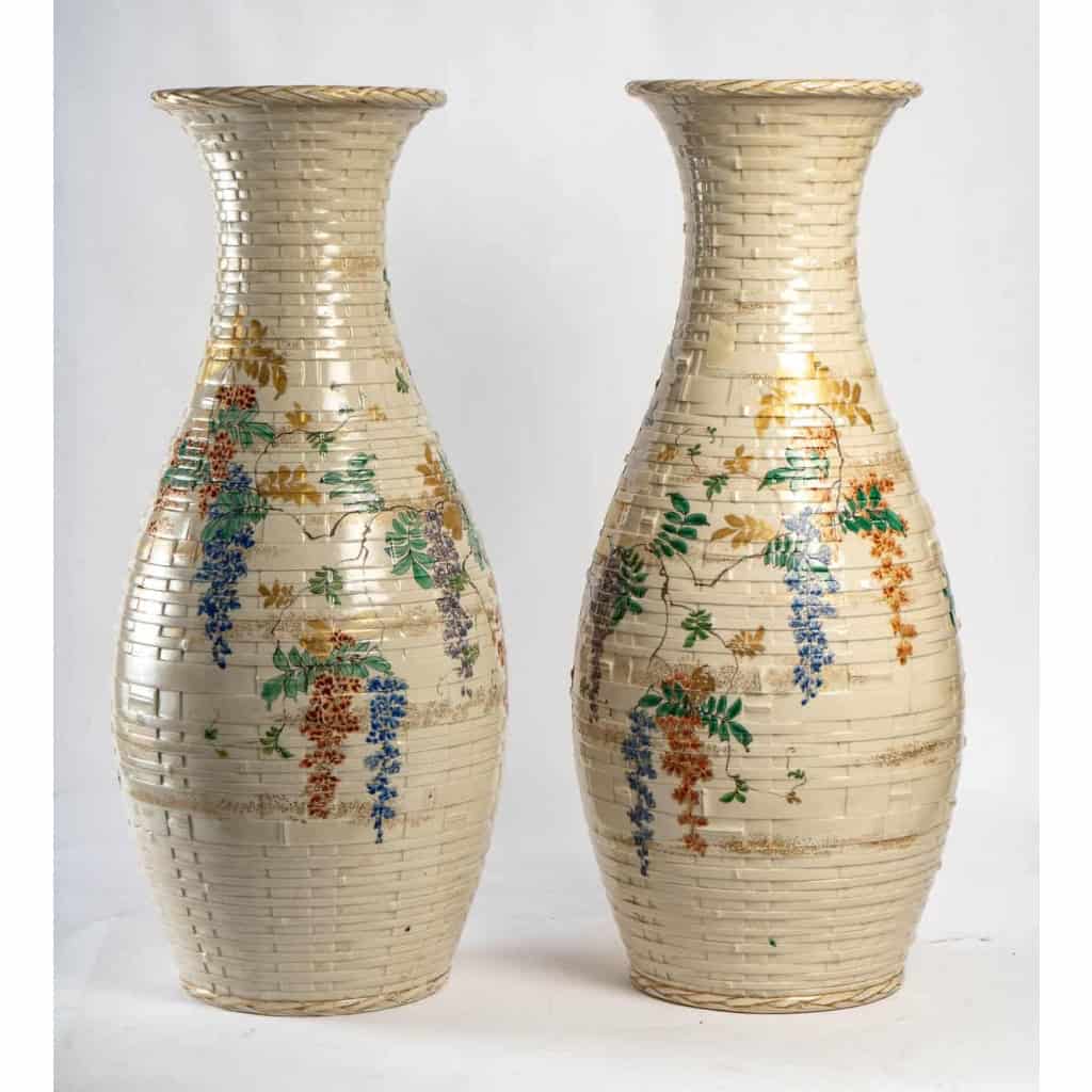Paire de vase en céramique du Japon époque Meiji | Biron |||||||||