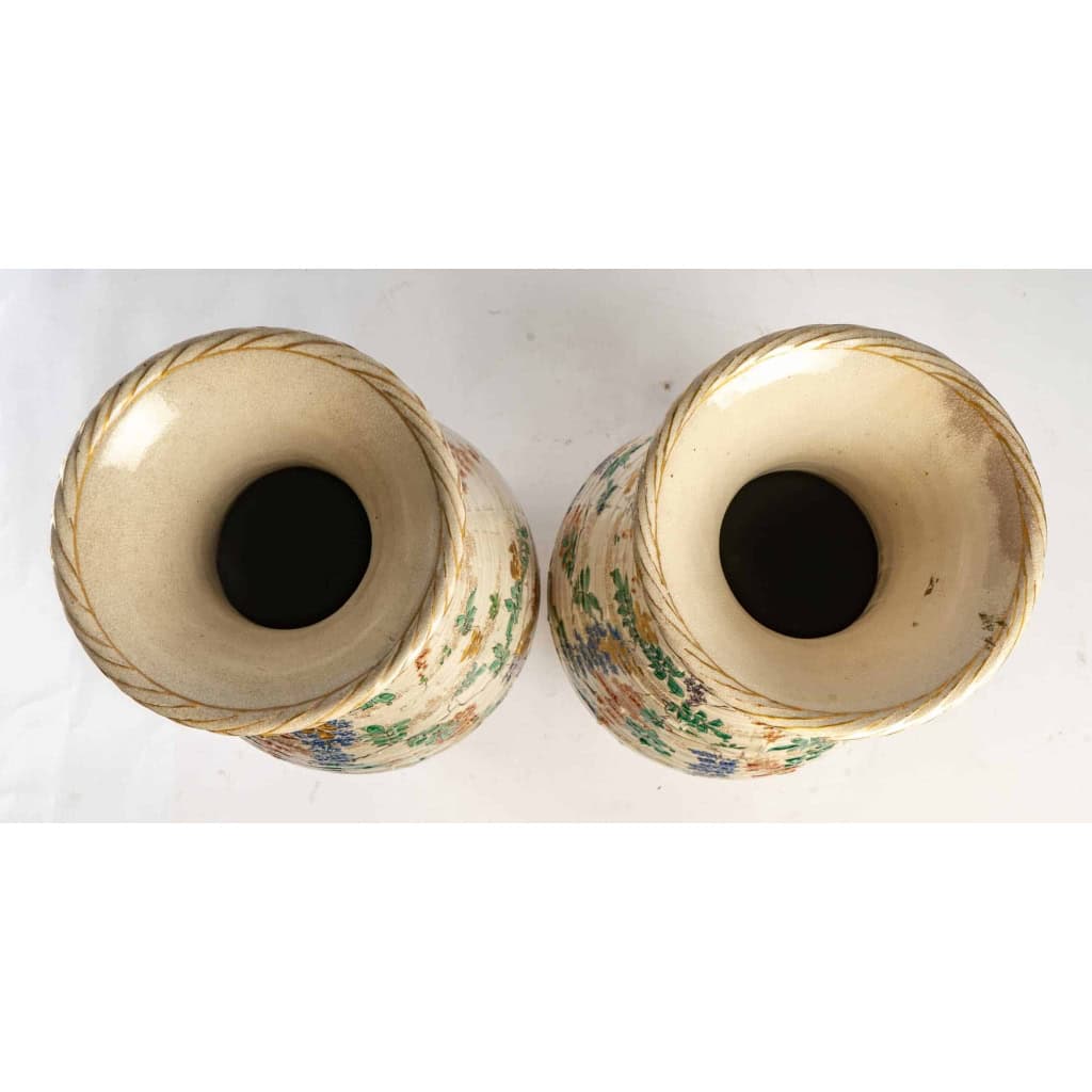 Paire de vase en céramique du Japon époque Meiji | Biron Paire de vase en céramique du Japon époque Meiji
