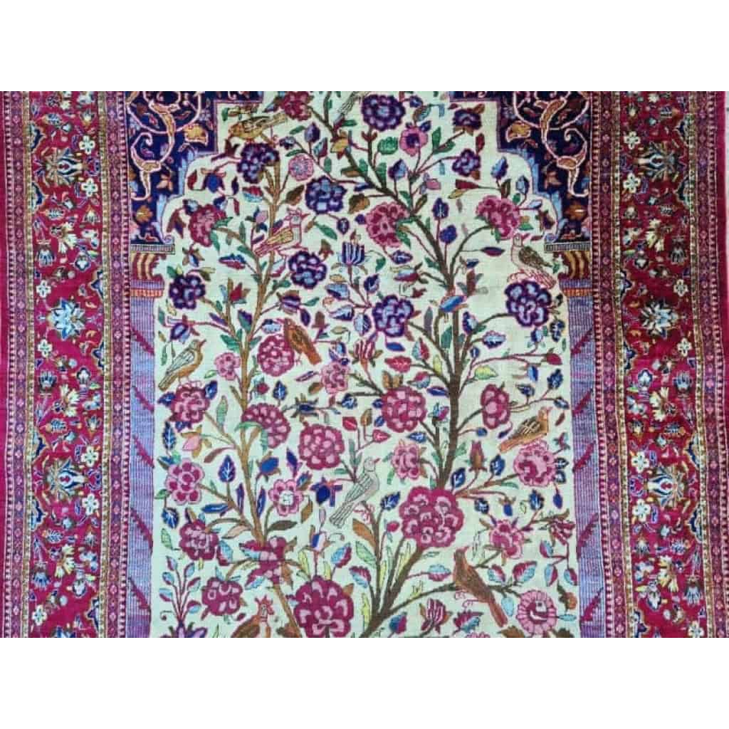 Tapis Kashan Dabir En Soie Qualité Extra Fin – Iran Vers 1920 | Biron Tapis Kashan Dabir En Soie Qualité Extra Fin - Iran Vers 1920
