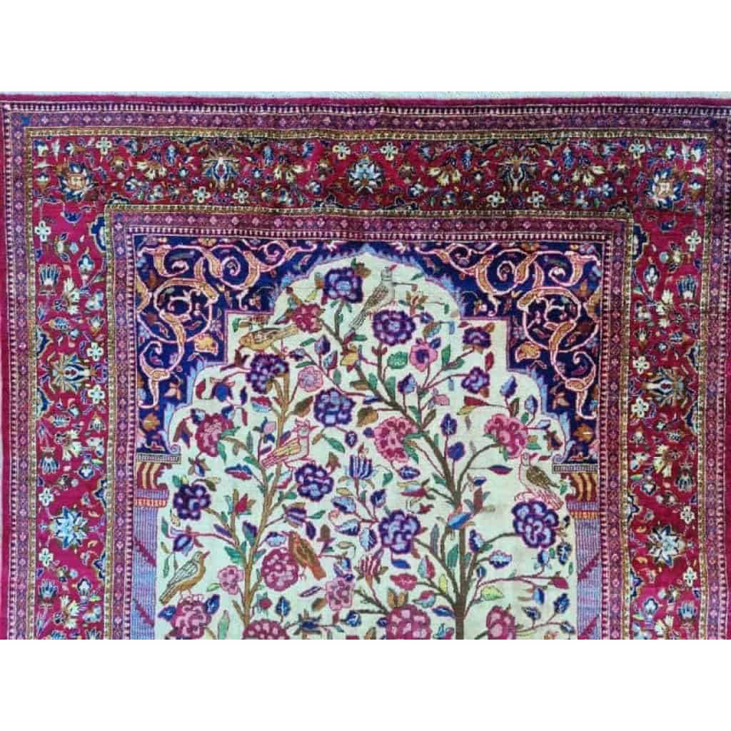 Tapis Kashan Dabir En Soie Qualité Extra Fin – Iran Vers 1920 | Biron Tapis Kashan Dabir En Soie Qualité Extra Fin - Iran Vers 1920