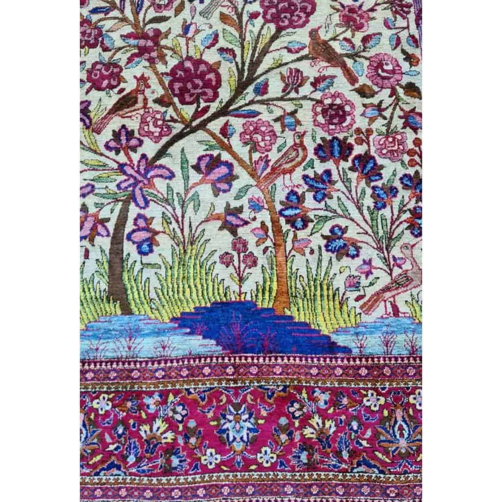 Tapis Kashan Dabir En Soie Qualité Extra Fin – Iran Vers 1920 | Biron Tapis Kashan Dabir En Soie Qualité Extra Fin - Iran Vers 1920