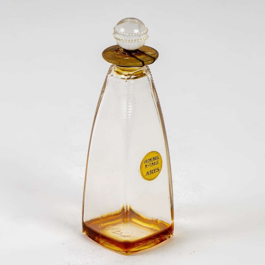 Flacon « Rien que du Bonheur » verre blanc de René LALIQUE pour ARYS | Biron Flacon "Rien que du Bonheur" verre blanc de René LALIQUE pour ARYS