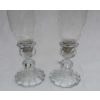 1950/70 Paire de Bougeoirs Photophores Baccarat Signés, Tors