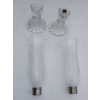 1950/70 Paire de Bougeoirs Photophores Baccarat Signés, Tors