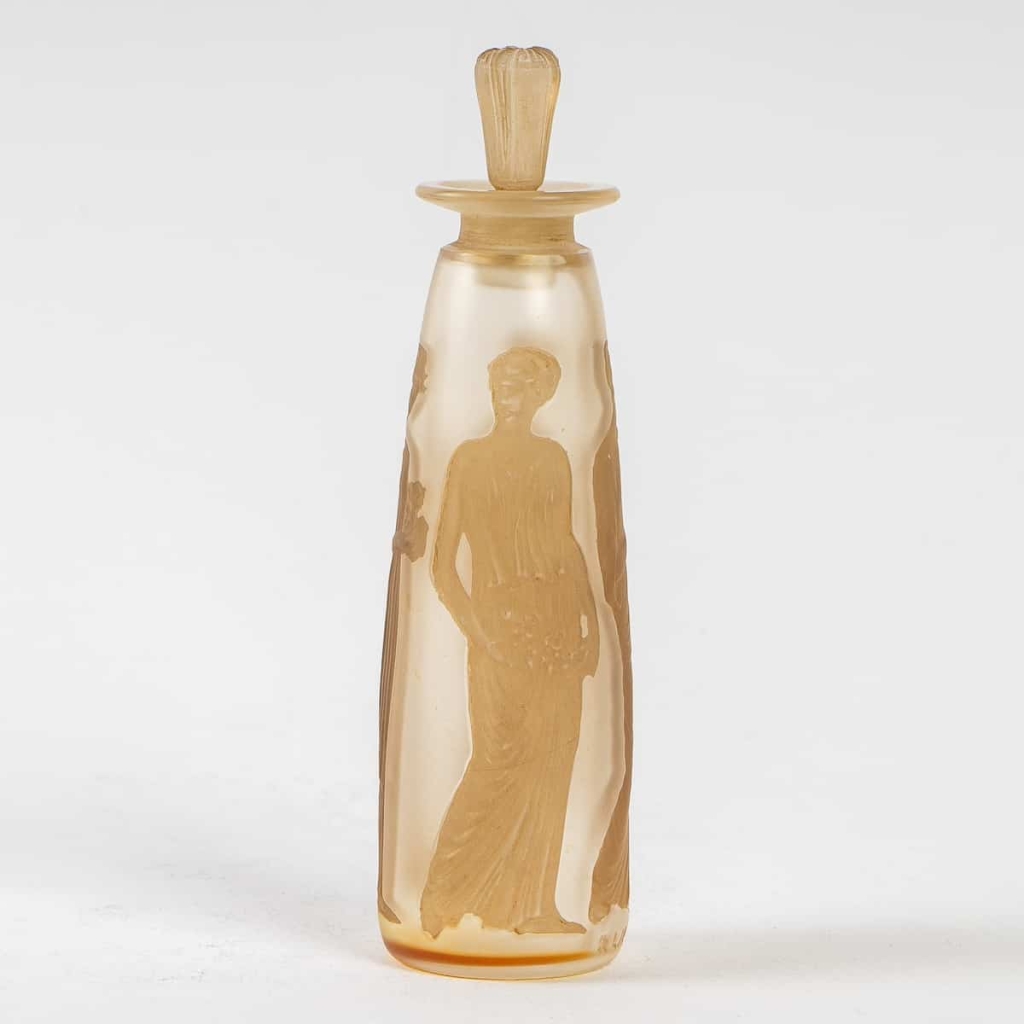 Flacon « Ambre Antique » pour Coty verre blanc patiné sépia de René LALIQUE | Biron ||||||||