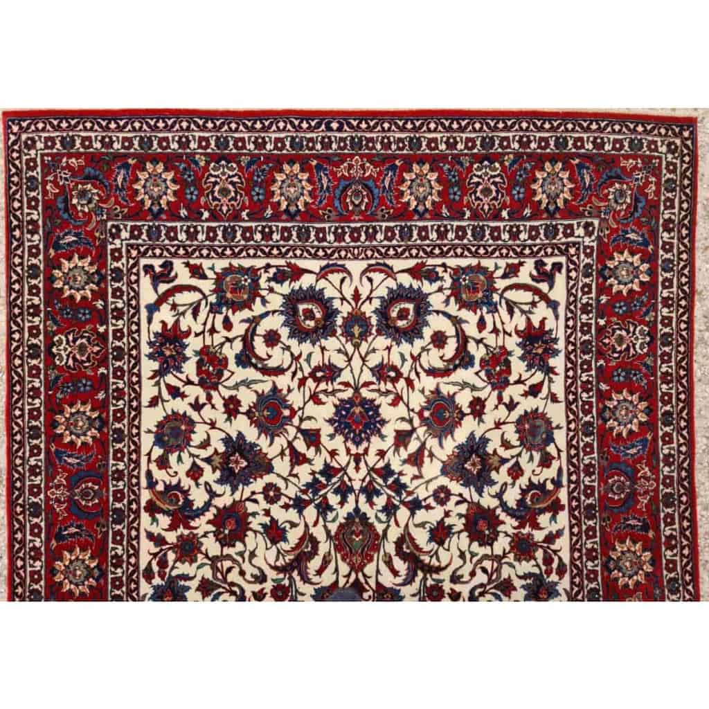 Tapis Ispahan Laine Et Trame Soie – Epoque Du Shah Vers 1950 | Biron Tapis Ispahan Laine Et Trame Soie - Epoque Du Shah Vers 1950