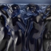 Vase Lalique, bleu nuit « Bacchantes » | Biron Vase Lalique, bleu nuit "Bacchantes"