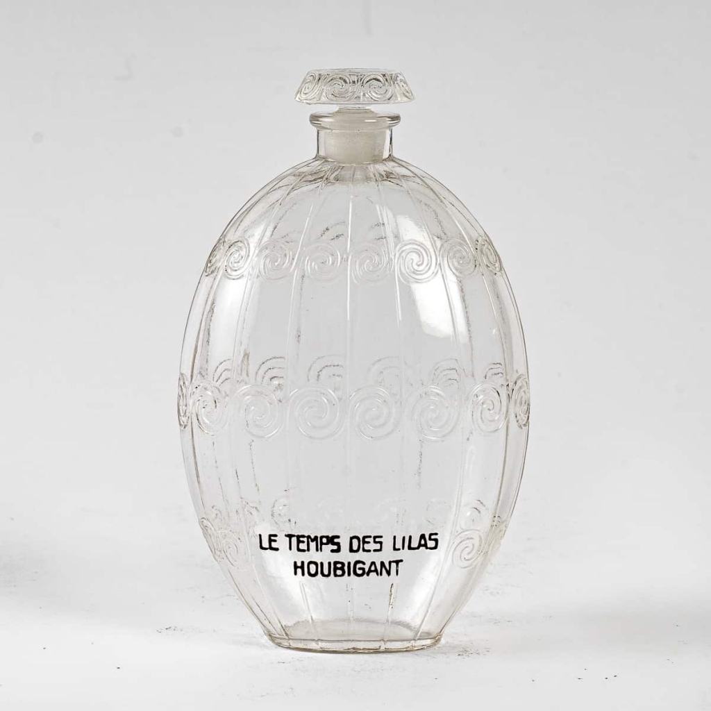 Flacon « Le Temps des Lilas » verre blanc de René LALIQUE pour HOUBIGANT | Biron ||||||