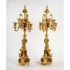 Garniture de cheminée en marbre et bronze bien ciselé et doré travail d’époque Napoléon III | Biron Garniture de cheminée en marbre et bronze bien ciselé et doré travail d’époque Napoléon III