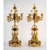 Garniture de cheminée en marbre et bronze bien ciselé et doré travail d’époque Napoléon III | Biron Garniture de cheminée en marbre et bronze bien ciselé et doré travail d’époque Napoléon III