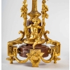 Garniture de cheminée en marbre et bronze bien ciselé et doré travail d’époque Napoléon III | Biron Garniture de cheminée en marbre et bronze bien ciselé et doré travail d’époque Napoléon III