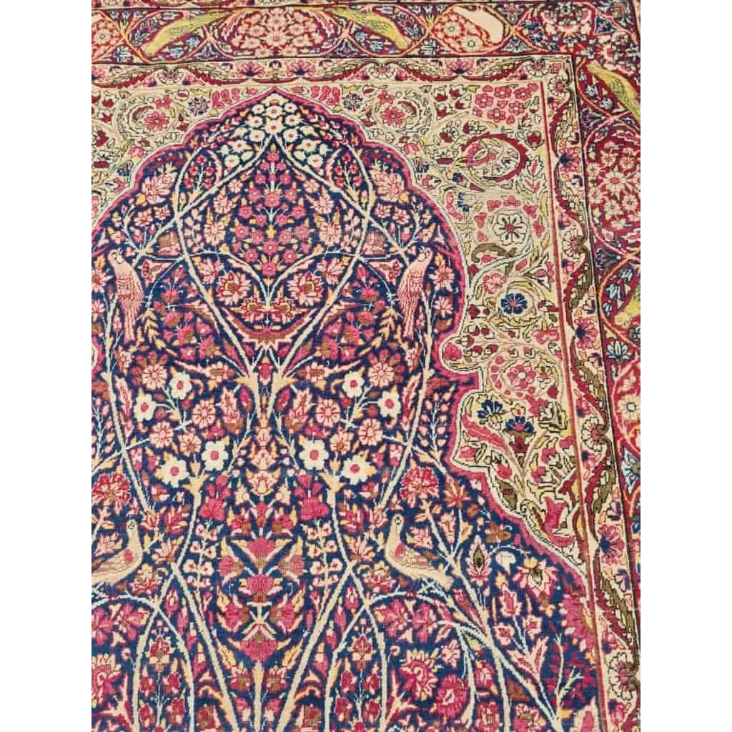 Tapis Kirman Laver Laine Kork Iran Vers 1870 | Biron Tapis Kirman Laver Laine Kork Iran Vers 1870