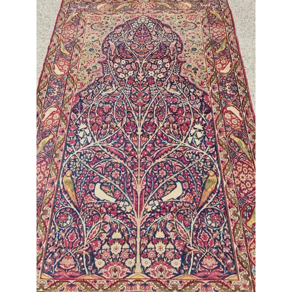 Tapis Kirman Laver Laine Kork Iran Vers 1870 | Biron Tapis Kirman Laver Laine Kork Iran Vers 1870