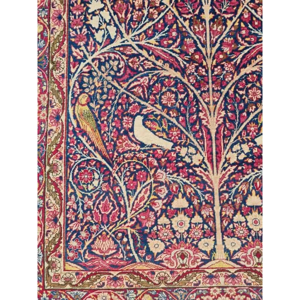 Tapis Kirman Laver Laine Kork Iran Vers 1870 | Biron Tapis Kirman Laver Laine Kork Iran Vers 1870