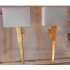 1970/80′ Paire d’Appliques en Laiton et Fer Dorées A La Feuille d’Or, Modèle Arbus | Biron 1970/80' Paire d'Appliques en Laiton et Fer Dorées A La Feuille d'Or, Modèle Arbus