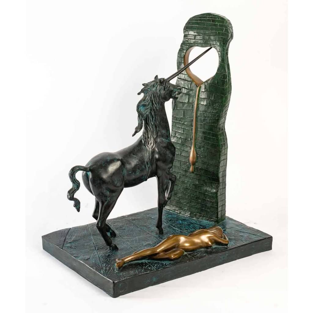 Sculpture de Dali « La licorne » Bronze | Biron Sculpture de Dali "La licorne" Bronze