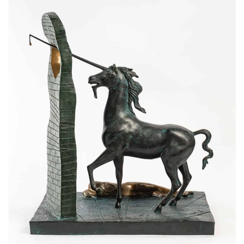 Sculpture de Dali « La licorne » Bronze | Biron Sculpture de Dali "La licorne" Bronze