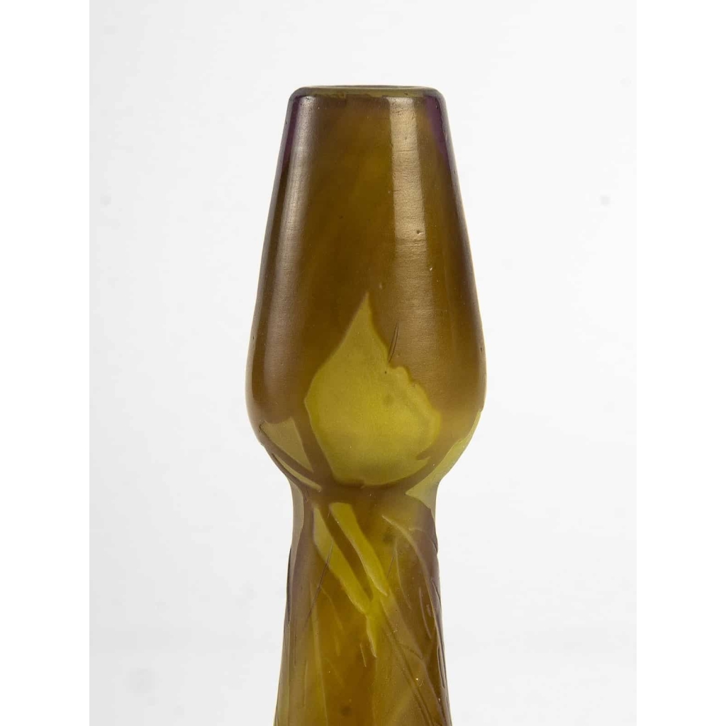 Vase Gallé De Forme Soliflore