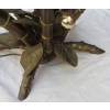 1950/70′ Table Décor Bambou en Bronze Style Duval Brasseur Éclairante