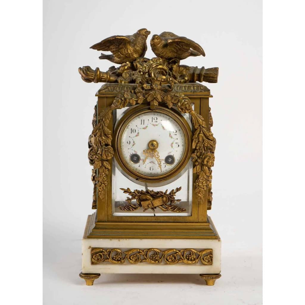 Pendule à oiseaux, fin XIXème siècle | Biron ||||||||||
