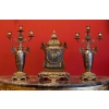 Garniture de cheminée aux papillons et pagodes , Edouard Lièvre, XIXème | Biron |||||||||||