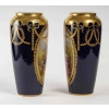 Paire de vases Bleu Sèvres signés. Fin XIXème | Biron Paire de vases Bleu Sèvres signés. Fin XIXème