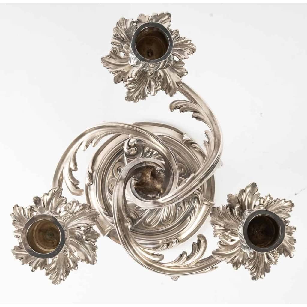 Paire de chandelier Christofle en bronze doré | Biron Paire de chandelier Christofle en bronze doré