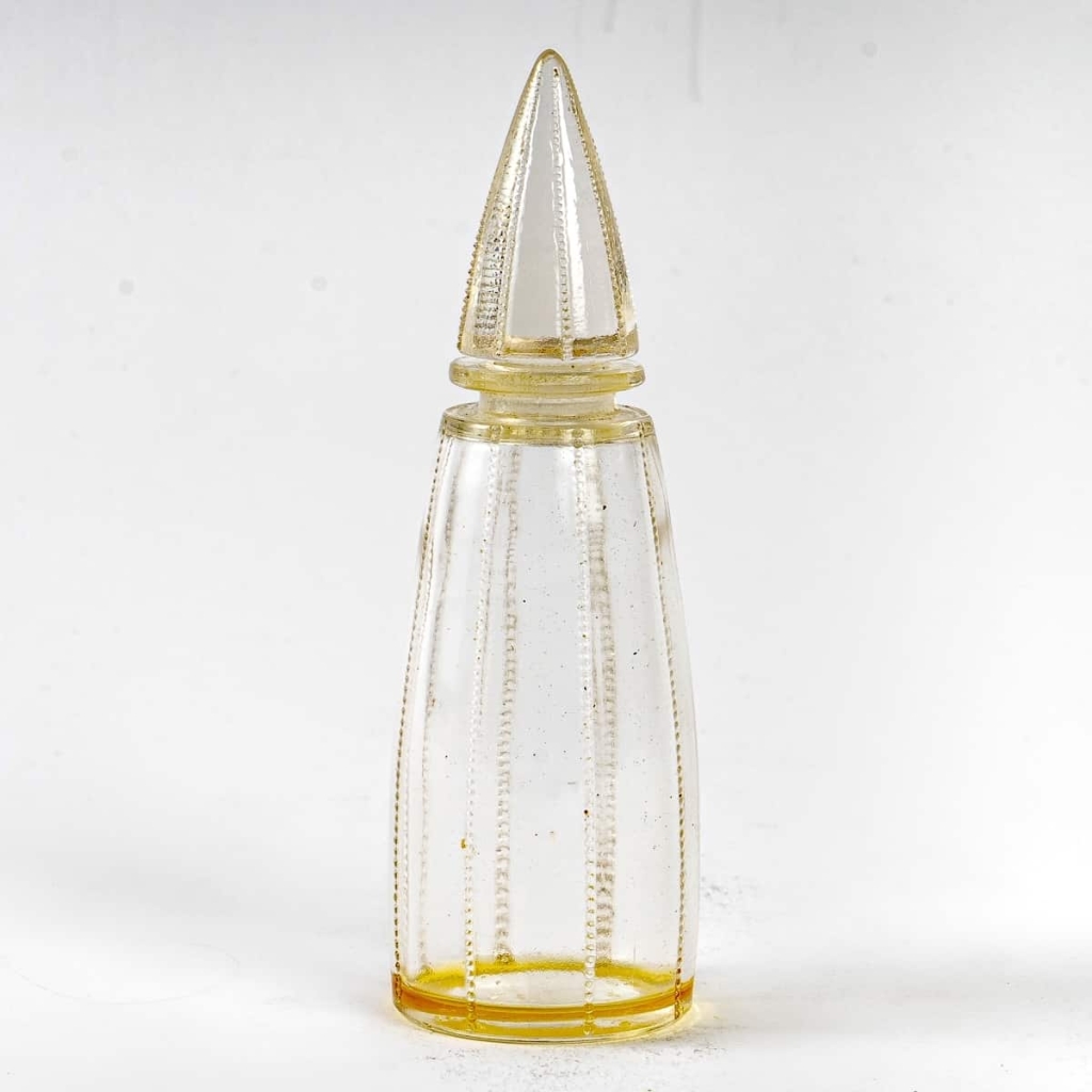 Flacon « Fox Trot » verre blanc de René LALIQUE pour ARYS | Biron |||||