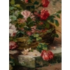 P. Valmon (1850 - 1911) : Jetée de roses sur un entablement.