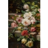 P. Valmon (1850 - 1911) : Jetée de roses sur un entablement.