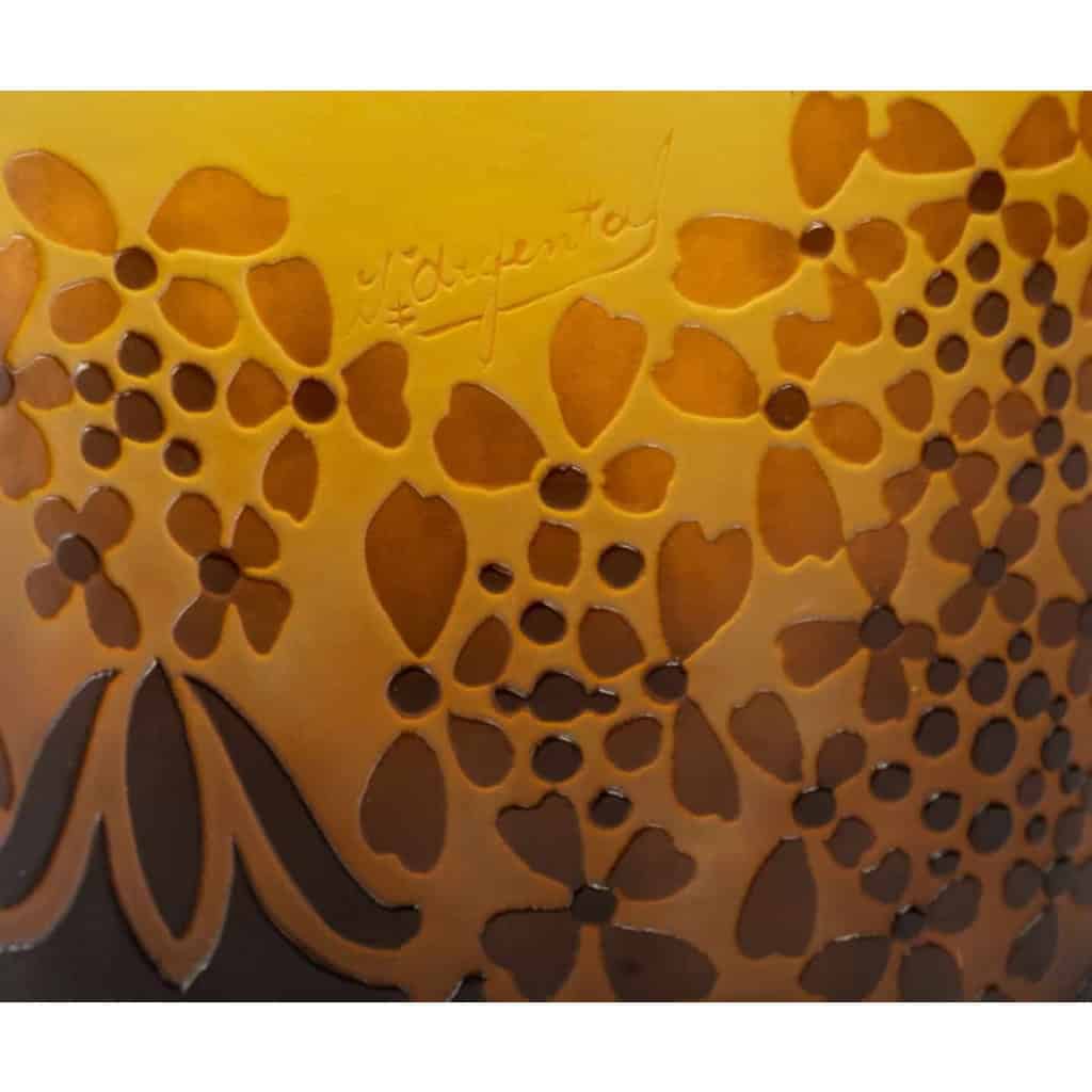 D'Argental, Vase Aux Fleurs Stylisées
