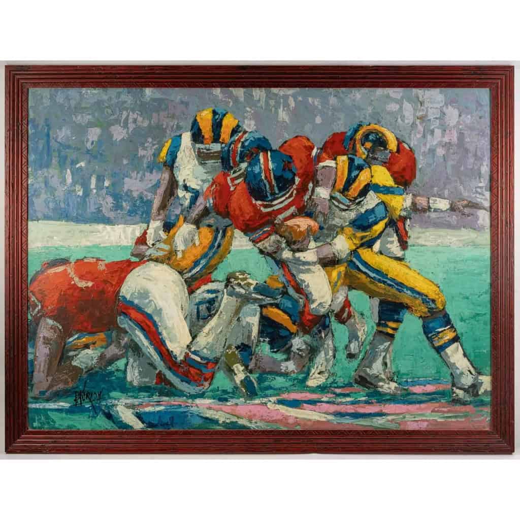 Peinture de Football Américain, XXème siècle | Biron |||||||