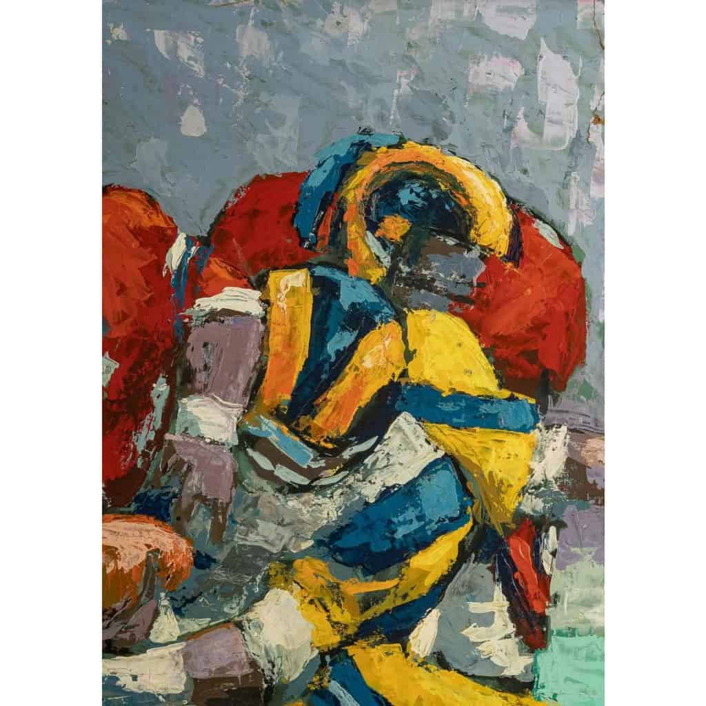Peinture de Football Américain, XXème siècle | Biron Peinture de Football Américain, XXème siècle