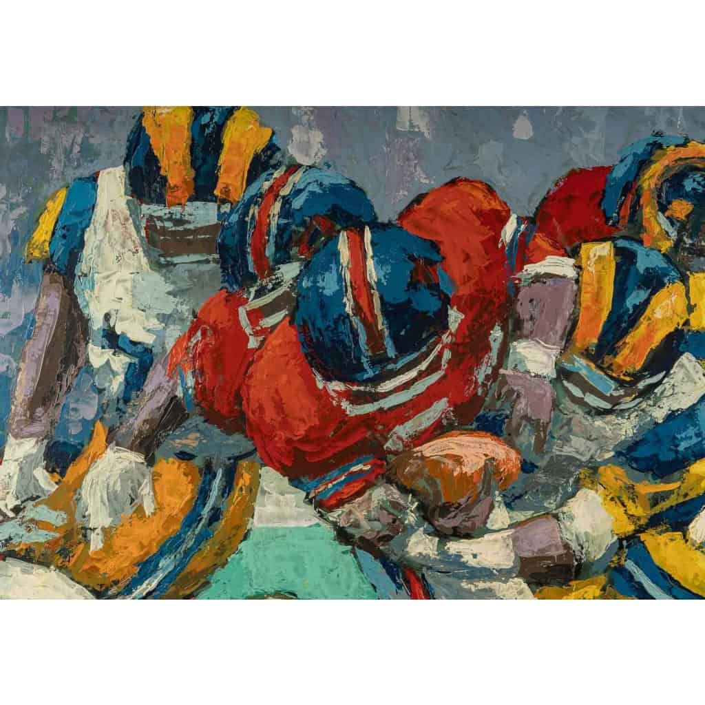 Peinture de Football Américain, XXème siècle | Biron Peinture de Football Américain, XXème siècle