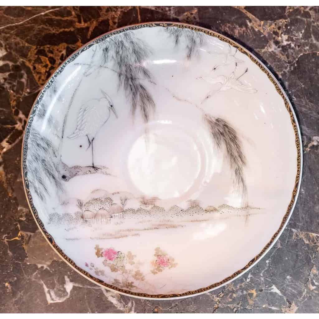 4 tasses à couvercles style japonais, XIXème siècle | Biron 4 tasses à couvercles style japonais, XIXème siècle