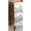 1940/50′ Meuble Art Déco Miroir Vintage 5 Tiroirs 6 Poignées Verre 50 X 39 cm