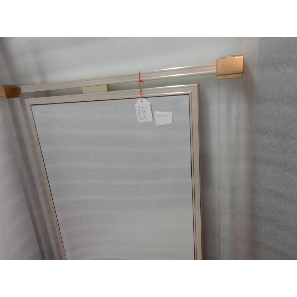 1970′ Miroir Signé Pierre Vandel Altuglas et Métal Doré 65 x 77 cm | Biron 1970′ Miroir Signé Pierre Vandel Altuglas et Métal Doré 65 x 77 cm