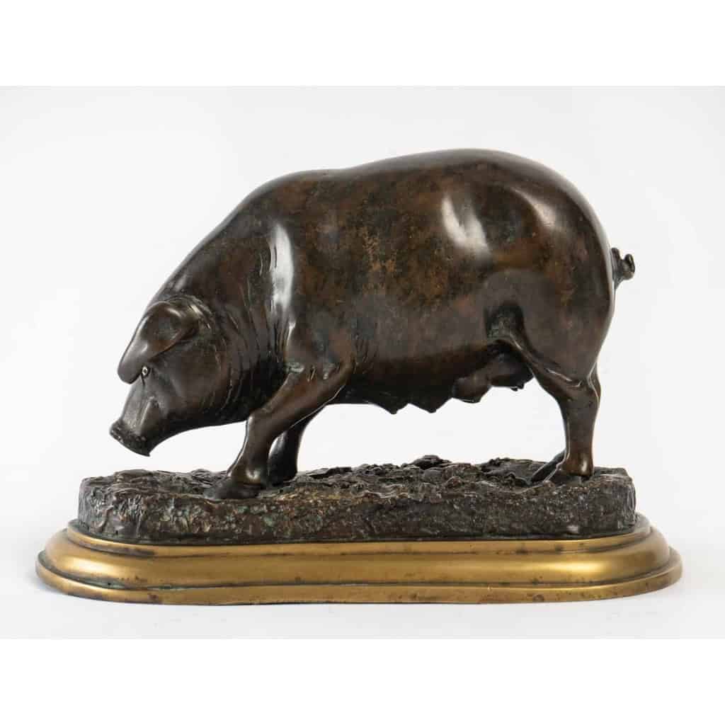 Truie en bronze de Jules Moigniez, XIXème siècle | Biron ||||||||||