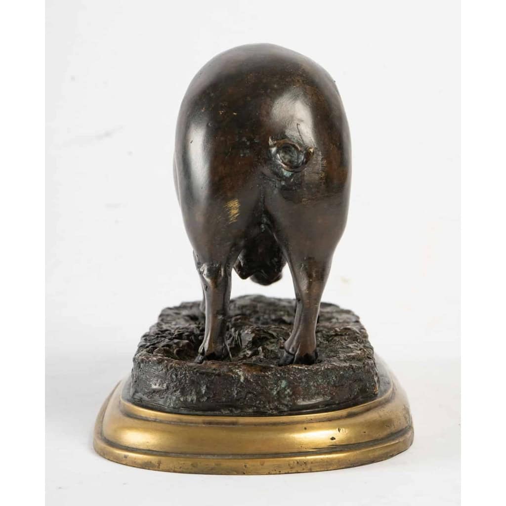Truie en bronze de Jules Moigniez, XIXème siècle | Biron Truie en bronze de Jules Moigniez, XIXème siècle