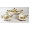 Ensemble de 3 jardinières en porcelaine de Paris | Biron ||||||||||||||
