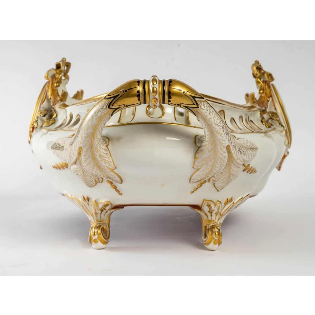 Ensemble de 3 jardinières en porcelaine de Paris | Biron Ensemble de 3 jardinières en porcelaine de Paris