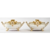 Ensemble de 3 jardinières en porcelaine de Paris | Biron Ensemble de 3 jardinières en porcelaine de Paris