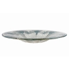 Coupe Plat « Oeillet » verre blanc patiné bleu de René LALIQUE | Biron Coupe Plat "Oeillet" verre blanc patiné bleu de René LALIQUE